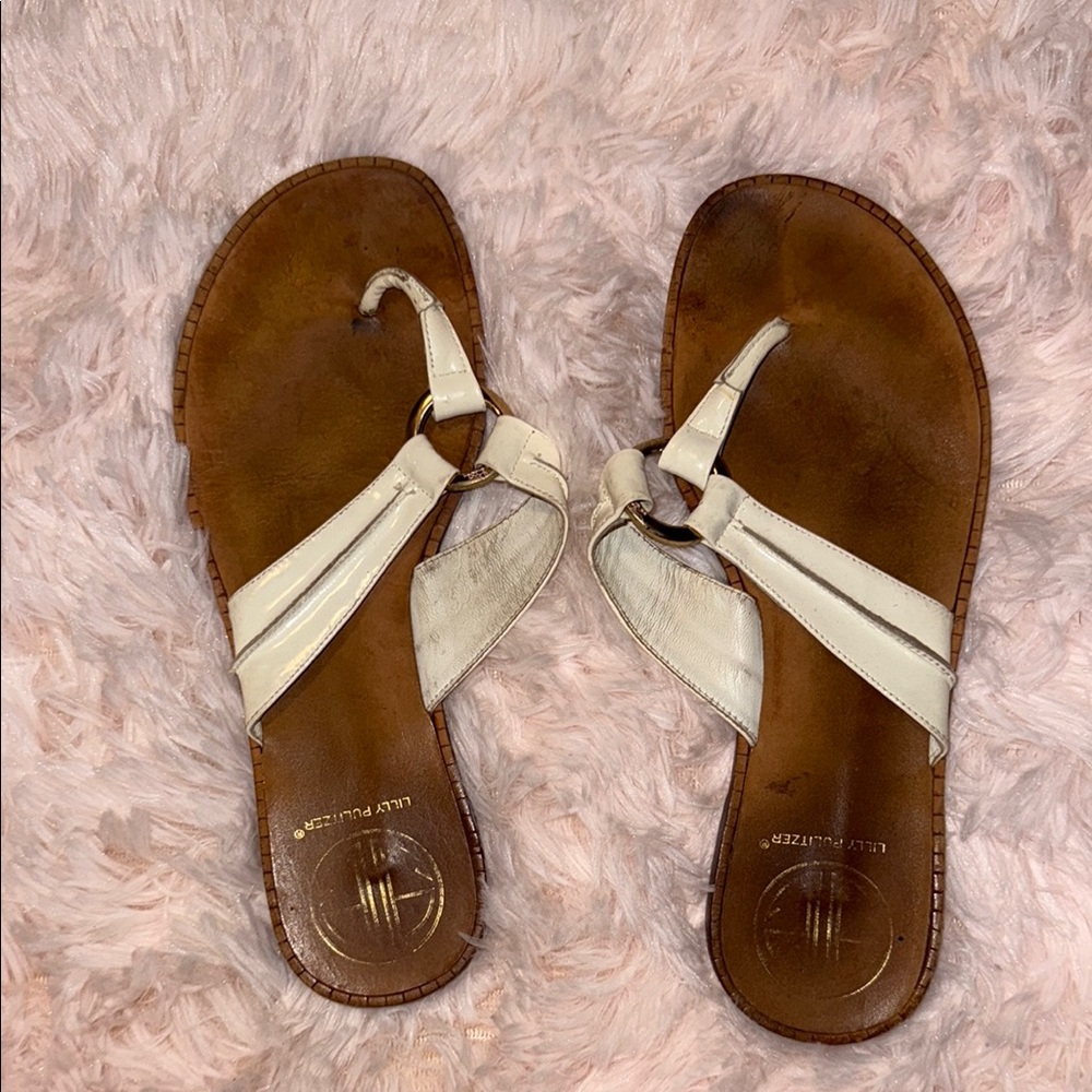 Lilly Pulitzer White Sandals
